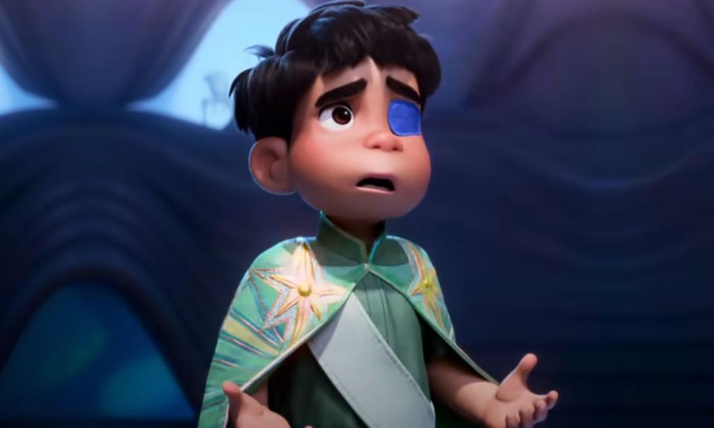 Elio wearing an eye patch in Pixar new film