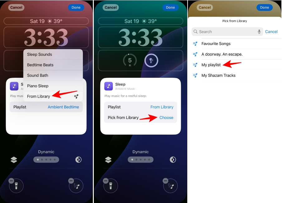Add Apple Music Playlist to Lock Screen Control on iPhone