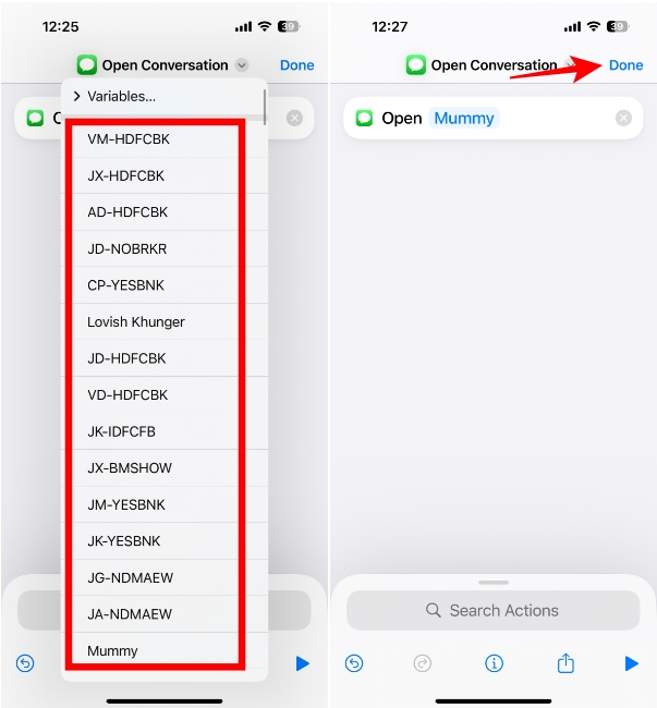 Add a Favorite chat to the Open Conversation shortcut