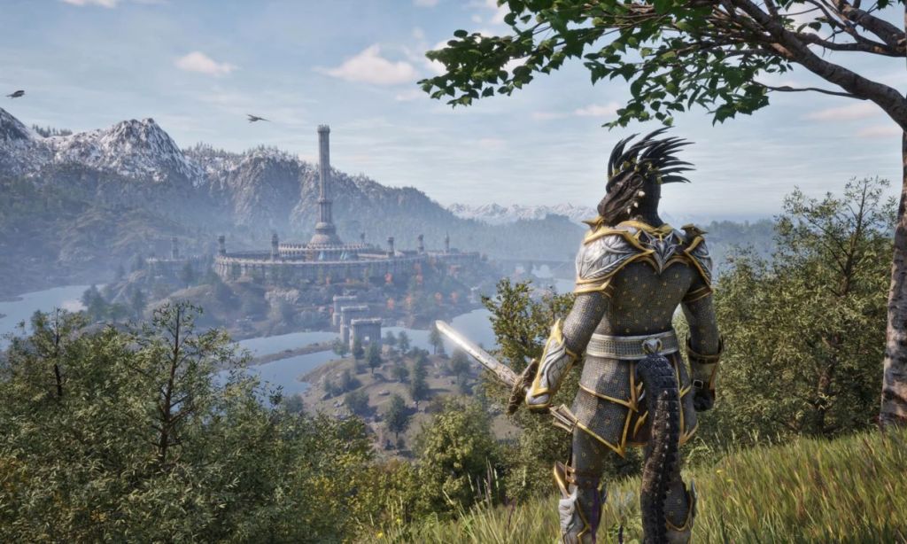 Scenic overlook near Imperial City in Oblivion Remastered