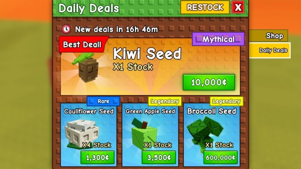 Daily Deals in Grow a Garden Seed shop