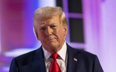 shot of US president Donald Trump