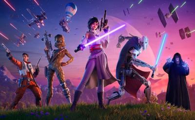 Fortnite Star Wars Galactic Battle pass homescreen