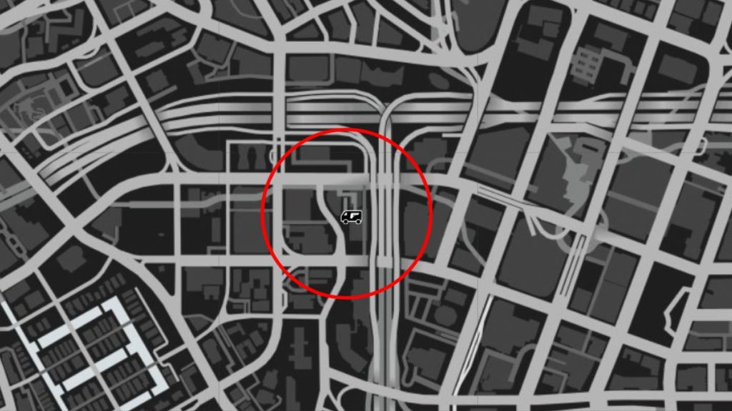 GTA Online Gun Van Caesars Parking Lot map location