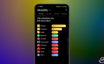 illustration of a phone previewing the insights view of your emotions in the How We Feel app