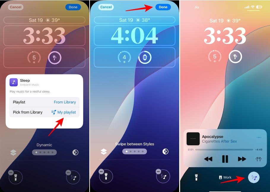 Play Apple Music Playlist from Lock Screen Control