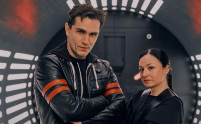 Sam Witwer and Athena Portillo at the Star Wars Celebration