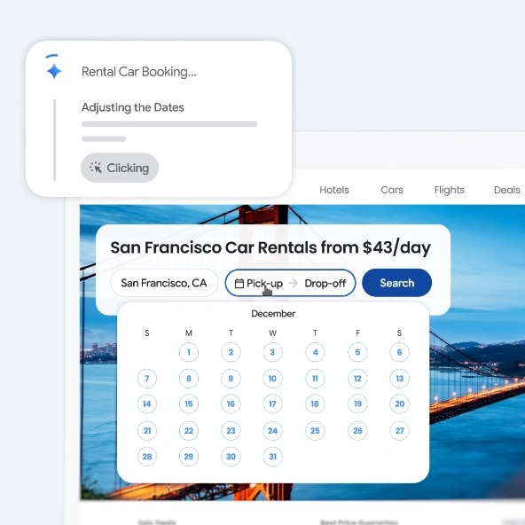 gemini agent booking rental car