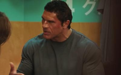 Dwyane Johnson as Mark Kerr in The Smashing Machine
