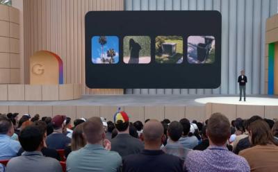 Google Gemini Live Camera on Stage during Google I/O