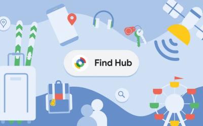 Demonstration image of Google Find Hub for locating and tracking belongings from Android