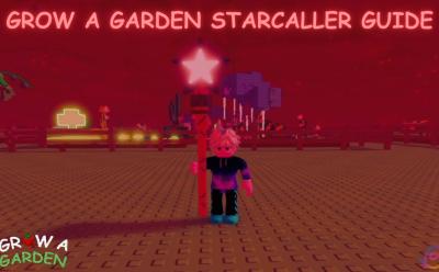 Grow a Garden player holding the Starcaller