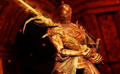 Nightfarer two-handing a weapon in Elden Ring Nightreign