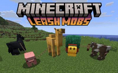 Leash mobs together in minecraft using lead
