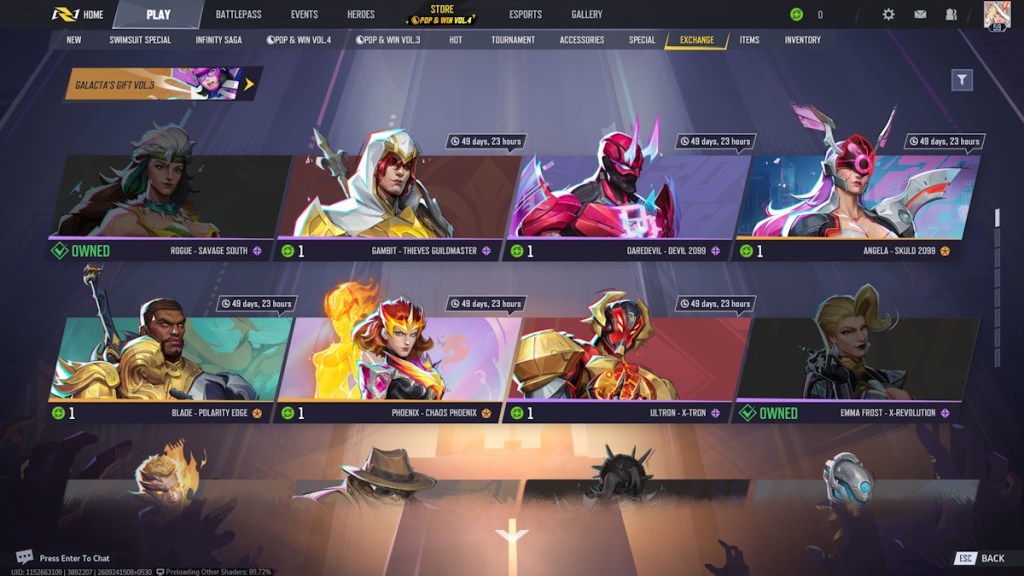 Marvel Rivals Exchange Store Skins - 1