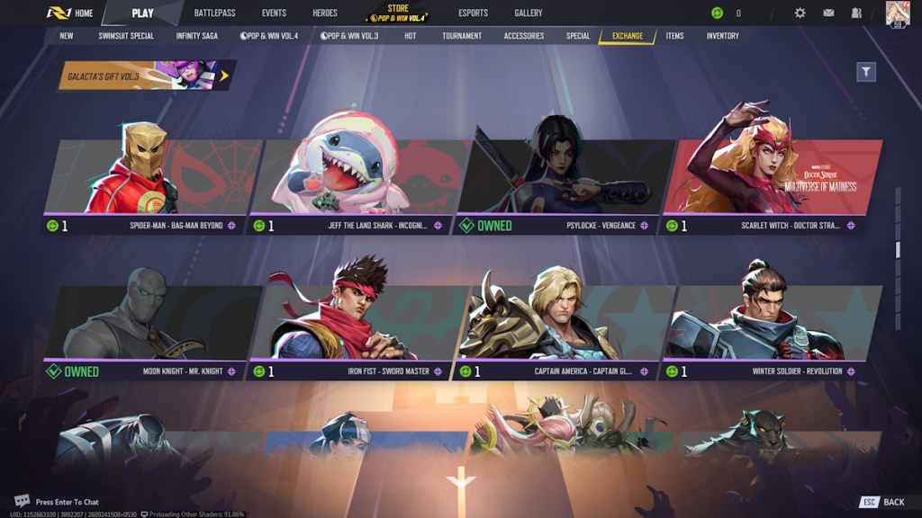 Marvel Rivals Exchange Store Skins - 4