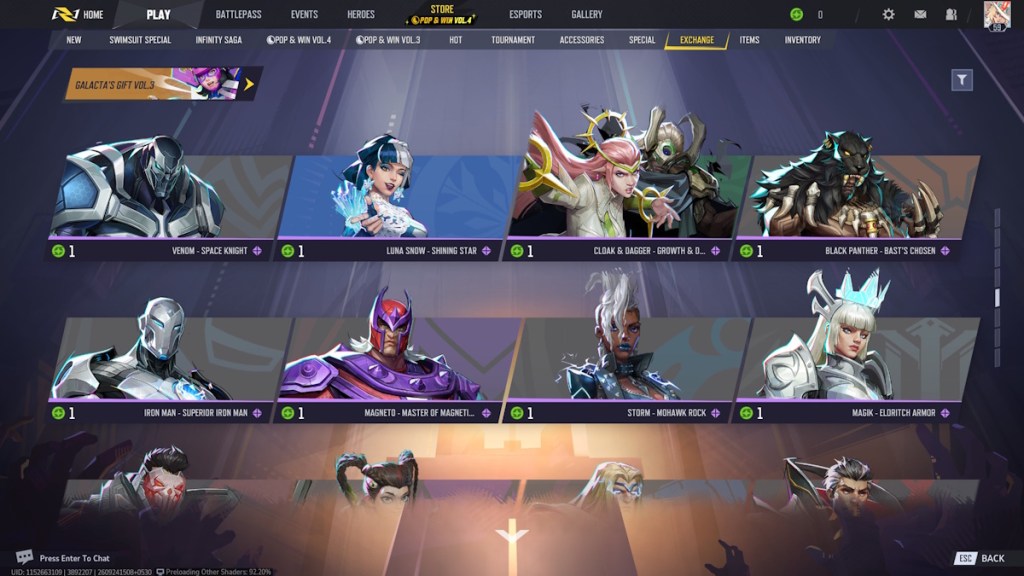 Marvel Rivals Exchange Store Skins - 5