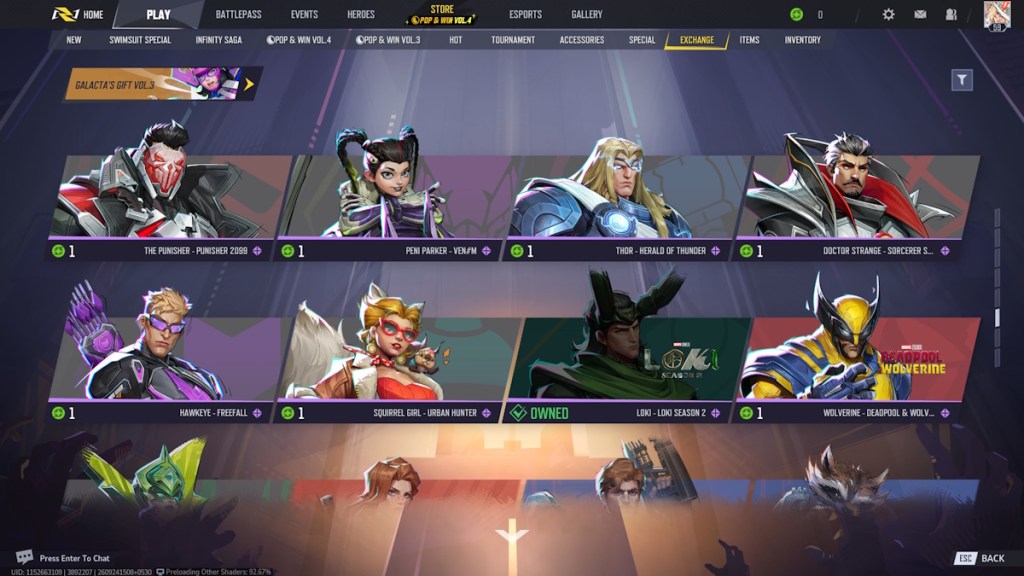 Marvel Rivals Exchange Store Skins - 6