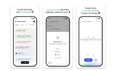 google notebooklm app is available on play store and app store for registration