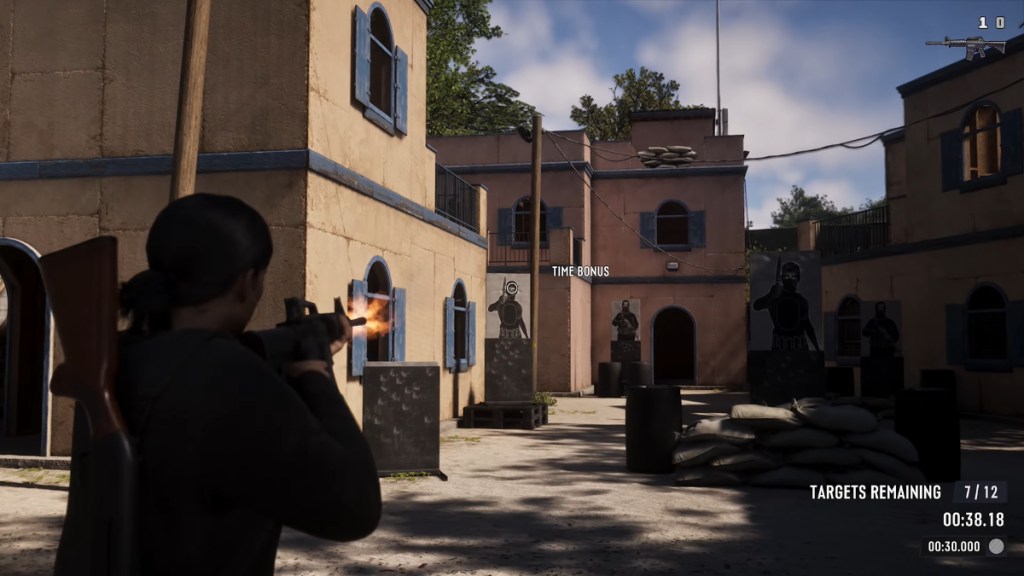 Lucia in an Ammu-Nation shooting range in GTA 6.