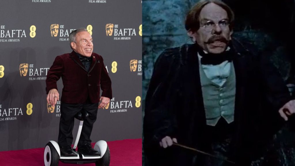 Warwick Davis (Left Image), Filius Flitwick (Right Image)