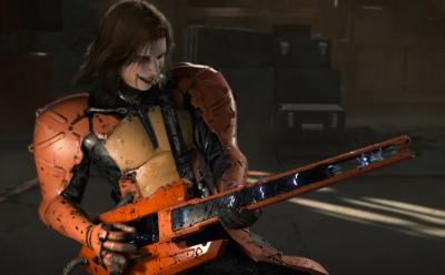 Higgs attacking with his Battle Guitar in Death Stranding 2: On the Beach
