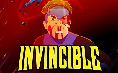 Invincible season 3 finale poster featuring a severely injured Mark Grayson