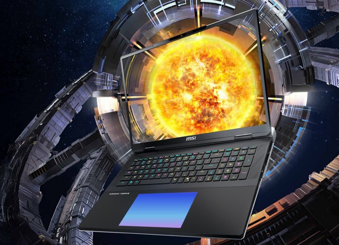 MSI Titan 18 HX with glowing track pad