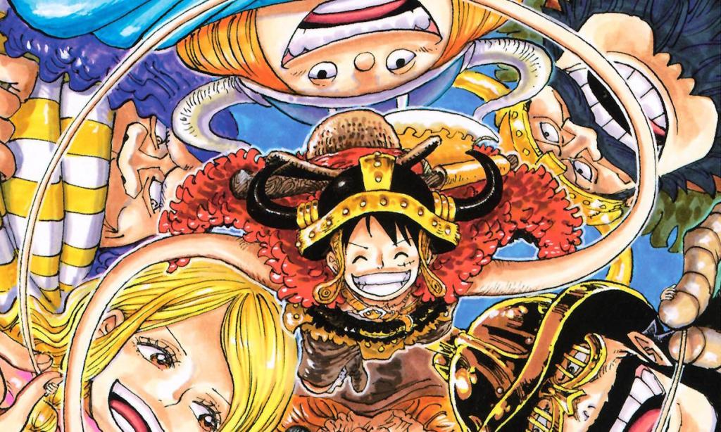 One Piece volume 112 cover featuring Luffy and the giants of Elbaf.