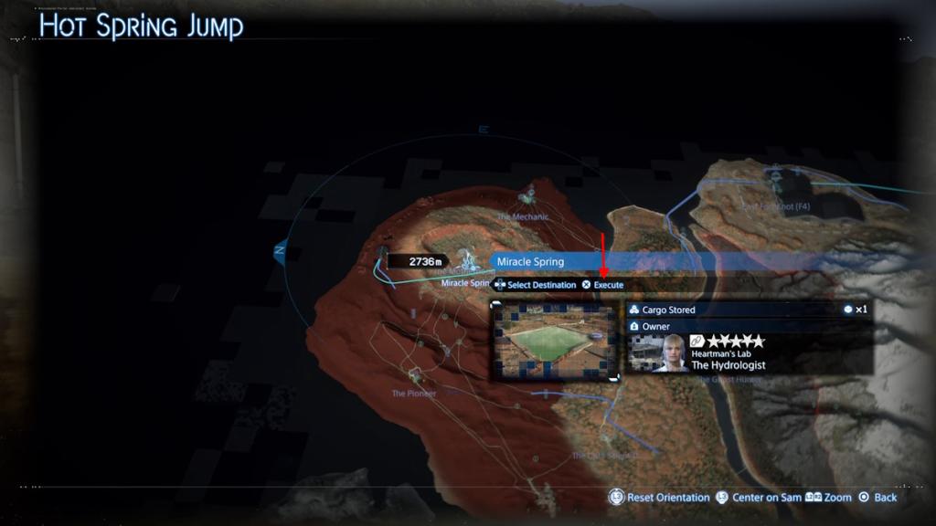 Perform fast travel in Death Stranding 2 using hot spring
