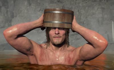 Sam using Hot Springs in Death Stranding to fast travel