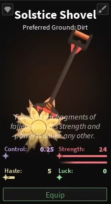 Solstice Shovel in Dig