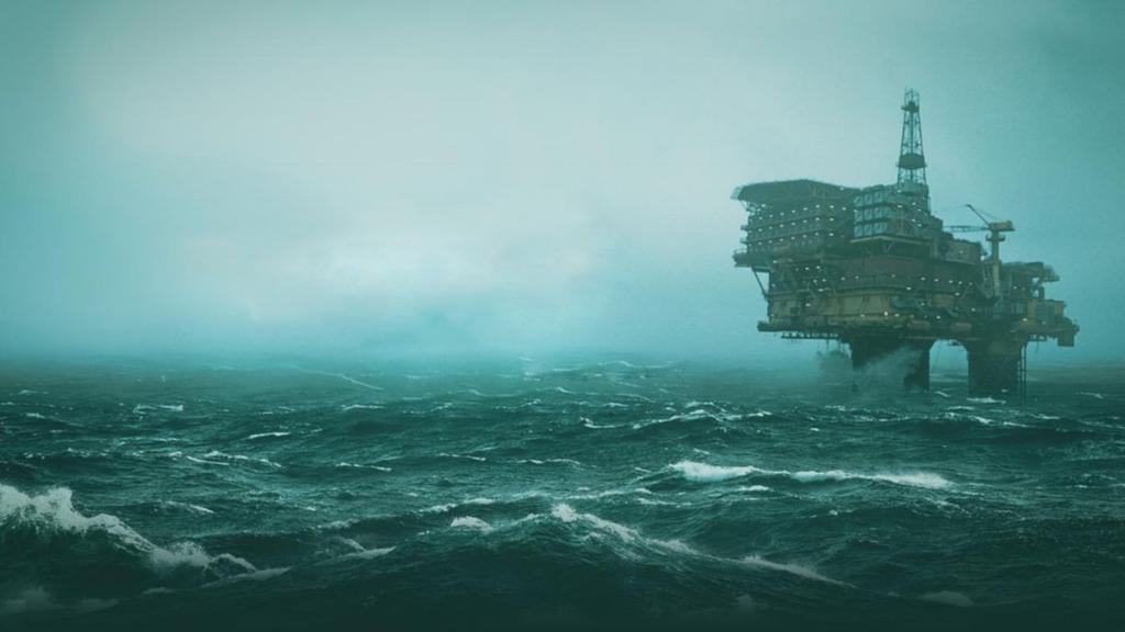 The Oil Rig in Still Wakes The Deep