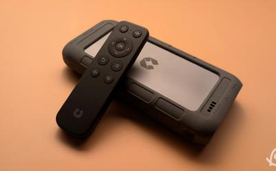 UnifyDrive UT2 NAS with its remote on top