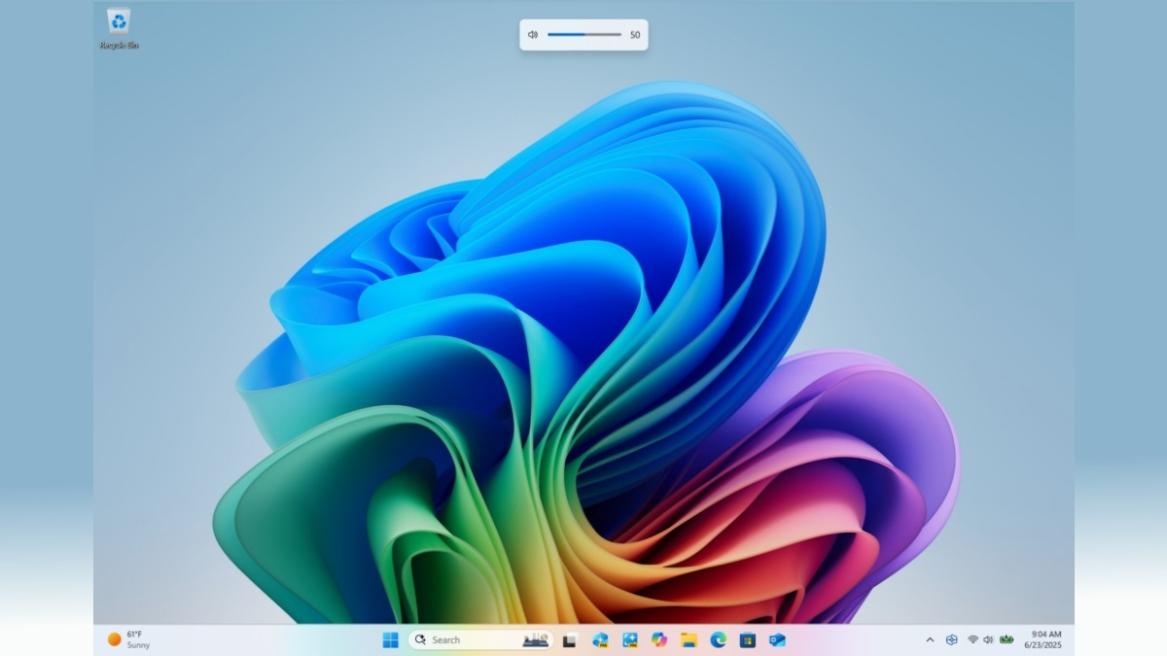 change volume indicator to top center position on windows 11
