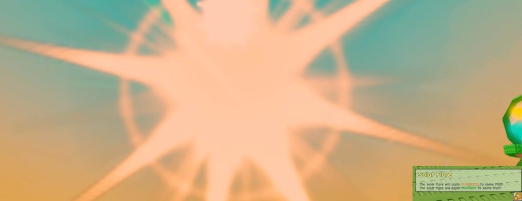 solar flare event in grow a garden
