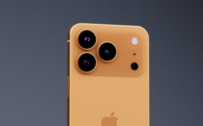 iPhone 17 Pro in Orange color render
