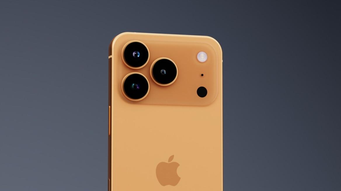 iPhone 17 Pro in Orange color render