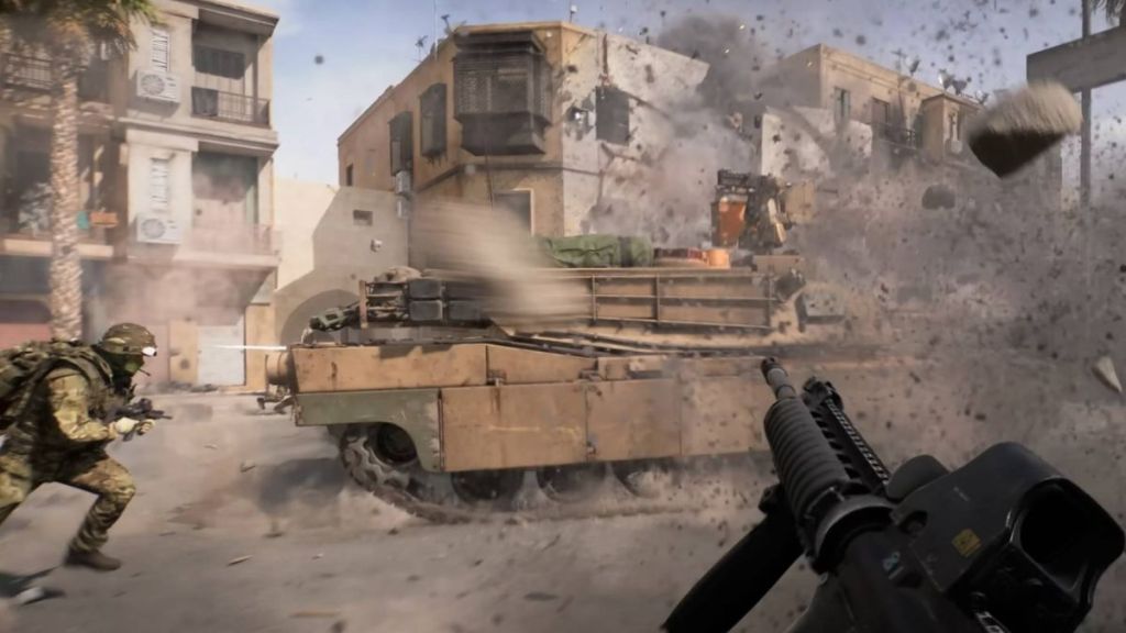 Firing at a tank in Battlefield 6