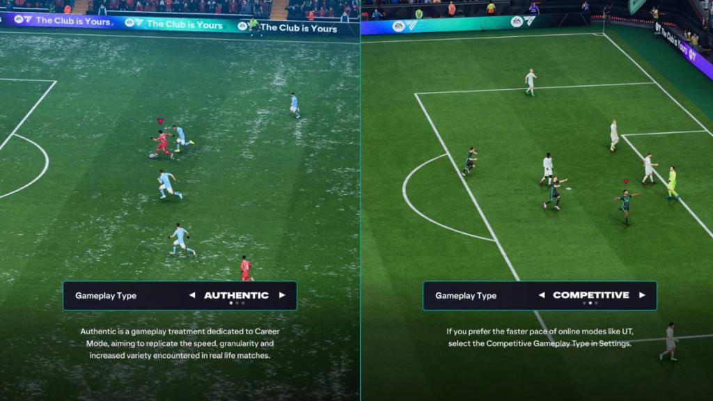EA FC 26 Competitive and Authentic Gameplay Presets