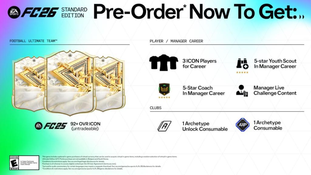 EA FC 26 Standard Edition Pre-Order Bonuses
