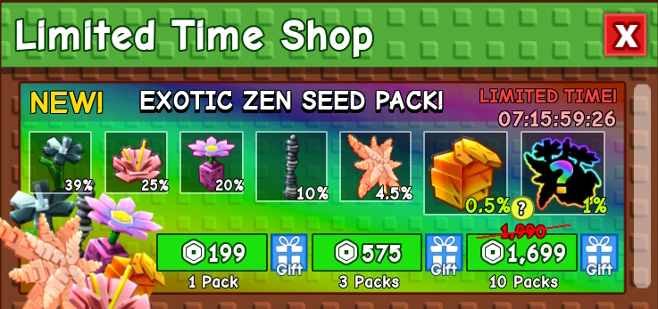 Exotic Zen Seed pack