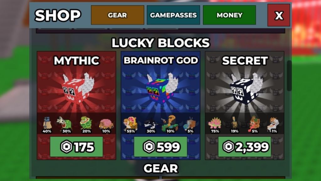 From the Robux Shop in Steal a Brainrot