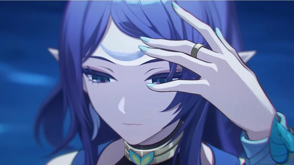 Lauma doing a ritual Genshin Impact