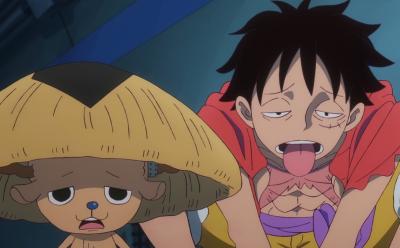 Luffy and Chopper drained in One Piece anime
