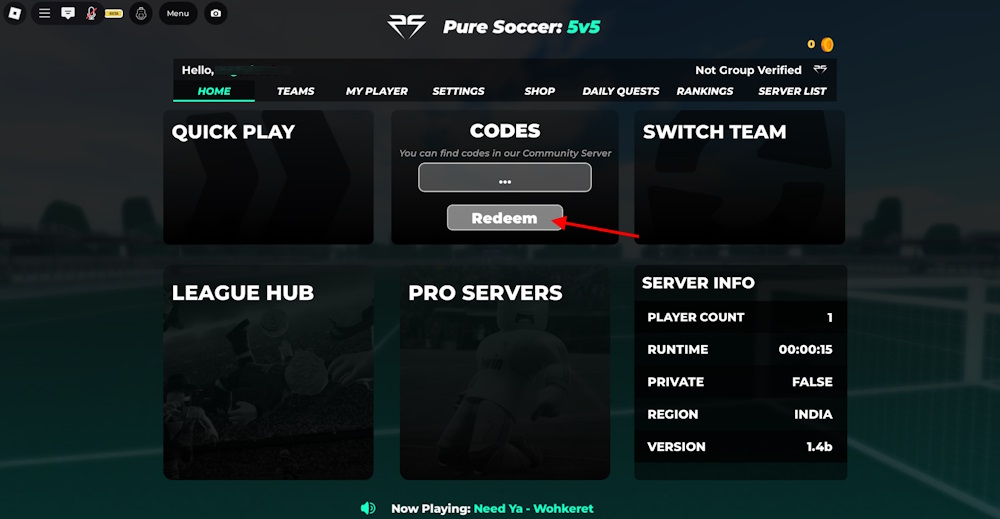 Pure Soccer code redeem