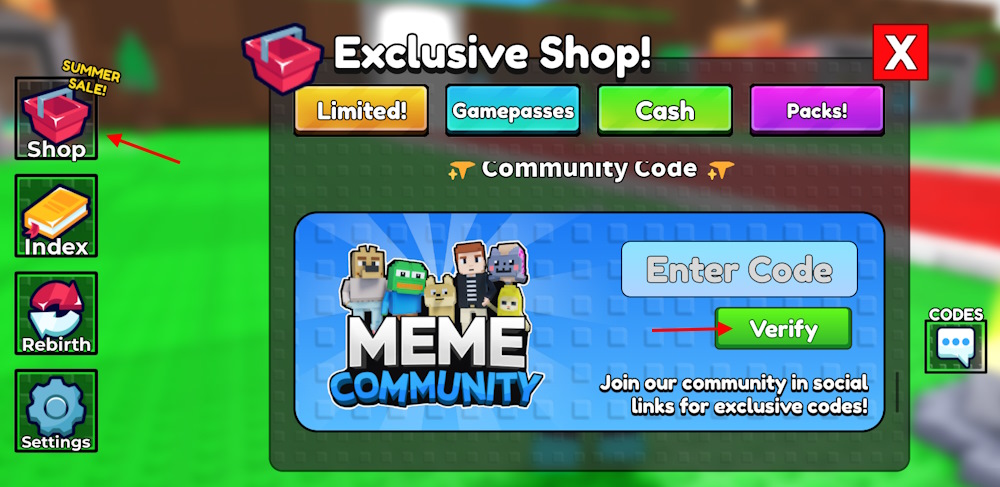 Redeem Steal a Meme codes