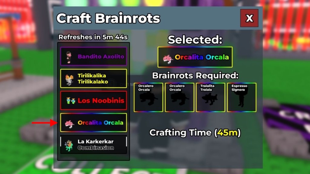 Use the Crafting Machine to get Gods in Steal a Brainrot