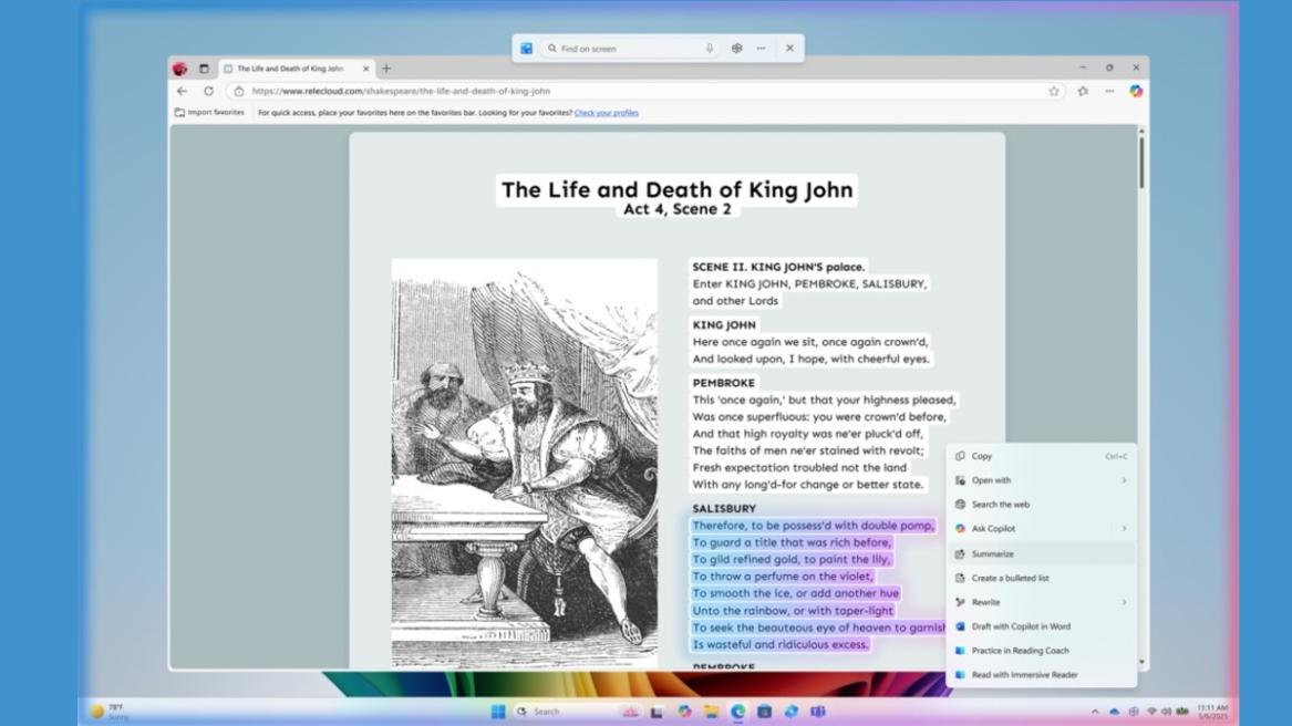new click to do feature in windows 11