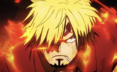 Sanji angry in One Piece